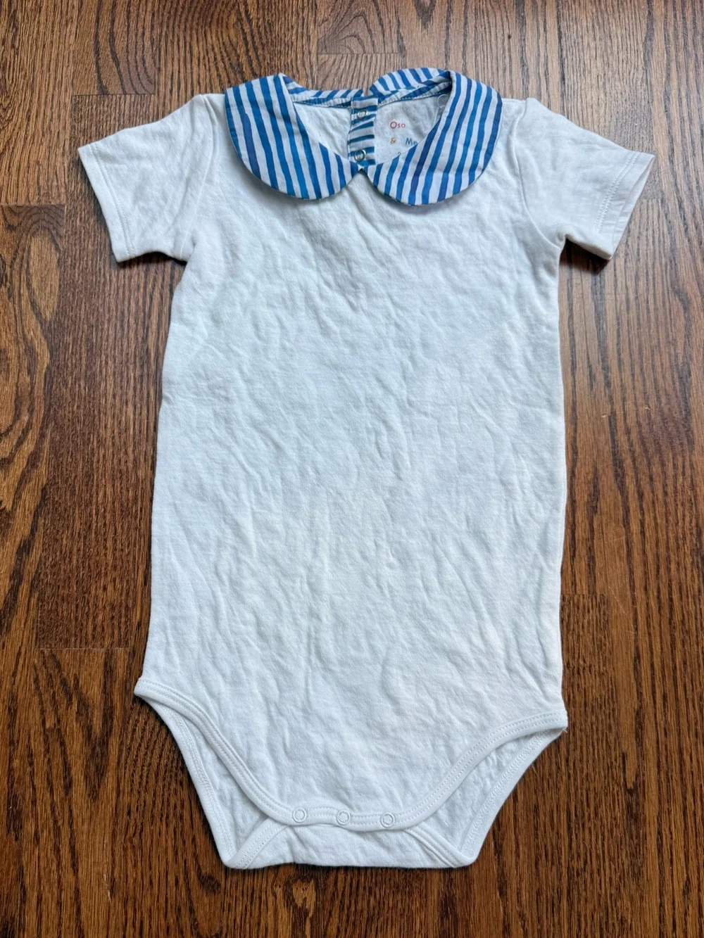 NEW Oso & Me Organic Cotton Pan Onesie Painted Stripe 24 Months